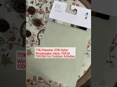 75% Polyester 25% Nylon Windbreaker Fabric 150CM 150GSM For Outdoor Activities