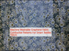 Machine Washable Graphene Fabric Conductive Patterns For Smart Textiles 150cm